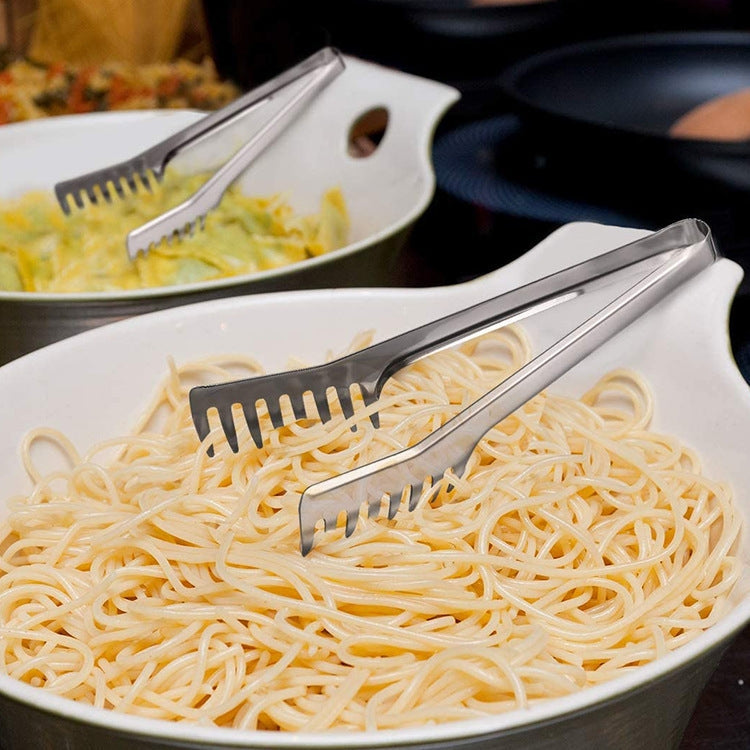 Titanium Plated Stainless Steel Spaghetti Clip Restaurant Food Clamps, Color: Rose Gold