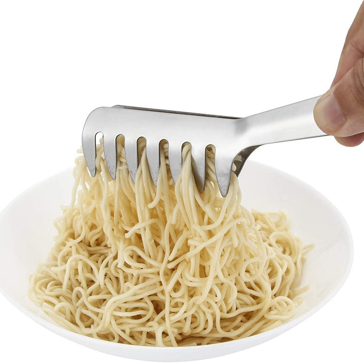 Titanium Plated Stainless Steel Spaghetti Clip Restaurant Food Clamps, Color: Rose Gold