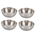 4pcs/set Stainless Steel Circular Dipped Dishes Seasoning Gastric Dish, Color: Stainless Steel Color