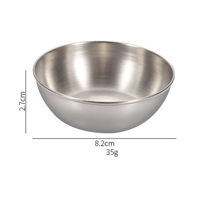 4pcs/set Stainless Steel Circular Dipped Dishes Seasoning Gastric Dish, Color: Gold
