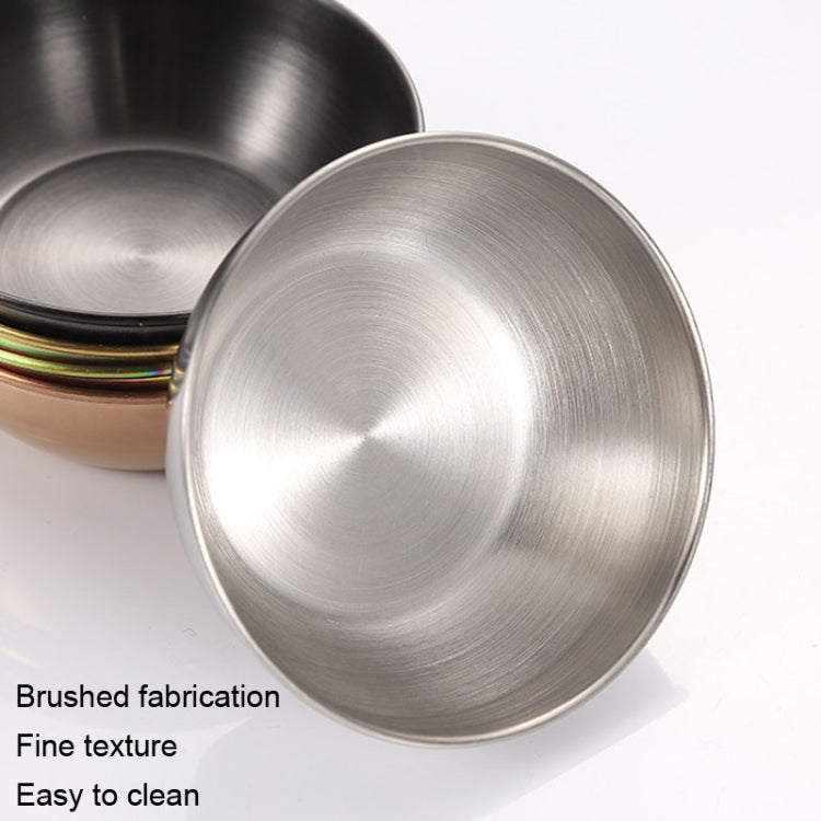 4pcs/set Stainless Steel Circular Dipped Dishes Seasoning Gastric Dish, Color: Colorful