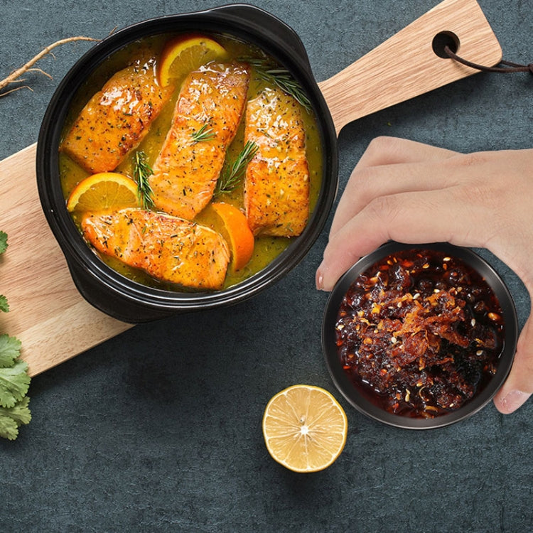 4pcs/set Stainless Steel Circular Dipped Dishes Seasoning Gastric Dish, Color: Gold