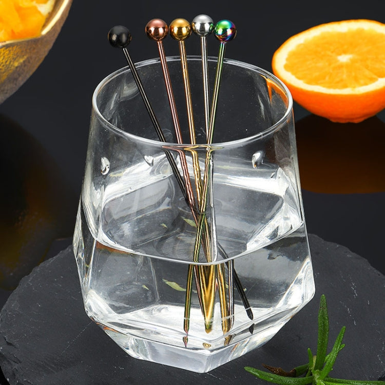 304 Stainless Steel Fruit Needle Dim Sum Decorative Small Sticks, Color: Black