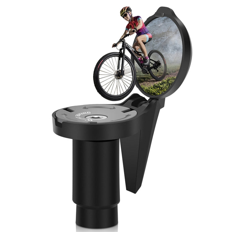 WEST BIKING Bicycle Handlebar Convex Rear View Mirror(Black)