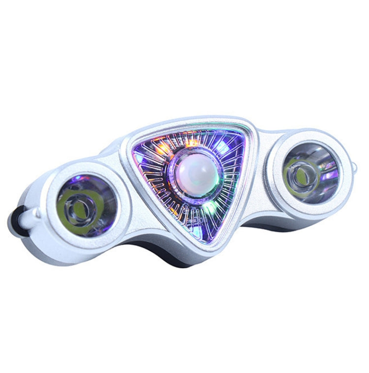 9+2 LED Bicycle Tail Light Rechargeable MTB Road Bike Headlight Warning Light(Color Light+Yellow Light)