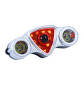 9+2 LED Bicycle Tail Light Rechargeable MTB Road Bike Headlight Warning Light(Red Light+Yellow Light)