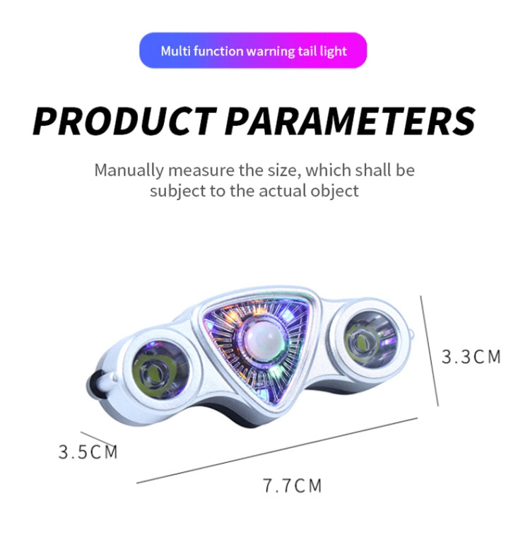 9+2 LED Bicycle Tail Light Rechargeable MTB Road Bike Headlight Warning Light(Color Light+White Light)