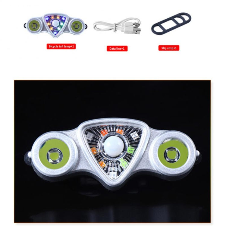 9+2 LED Bicycle Tail Light Rechargeable MTB Road Bike Headlight Warning Light(Red Light+Yellow Light)