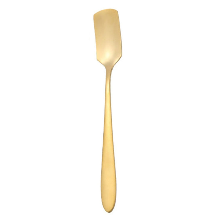 304 Stainless Steel Square Head Spoon Cake Dessert Coffee Small Spoon, Color: Titanium Gold
