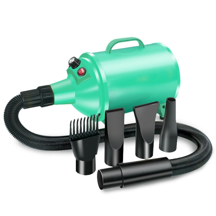2100W Dog Dryer Stepless Speed Pet Hair Blaster Pet Water Blower 220V UK Plug(Green)
