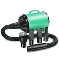 2100W Dog Dryer Stepless Speed Pet Hair Blaster Pet Water Blower 220V UK Plug(Green Black)