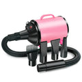 2100W Dog Dryer Stepless Speed Pet Hair Blaster Pet Water Blower 220V UK Plug(Black Pink)