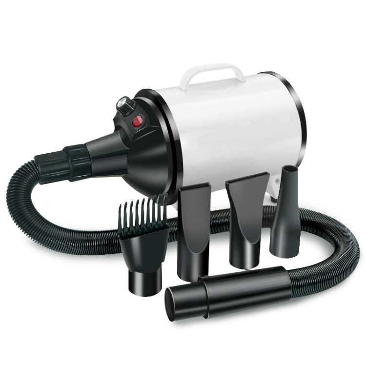 2100W Dog Dryer Stepless Speed Pet Hair Blaster Pet Water Blower 220V AU Plug(Black and White)
