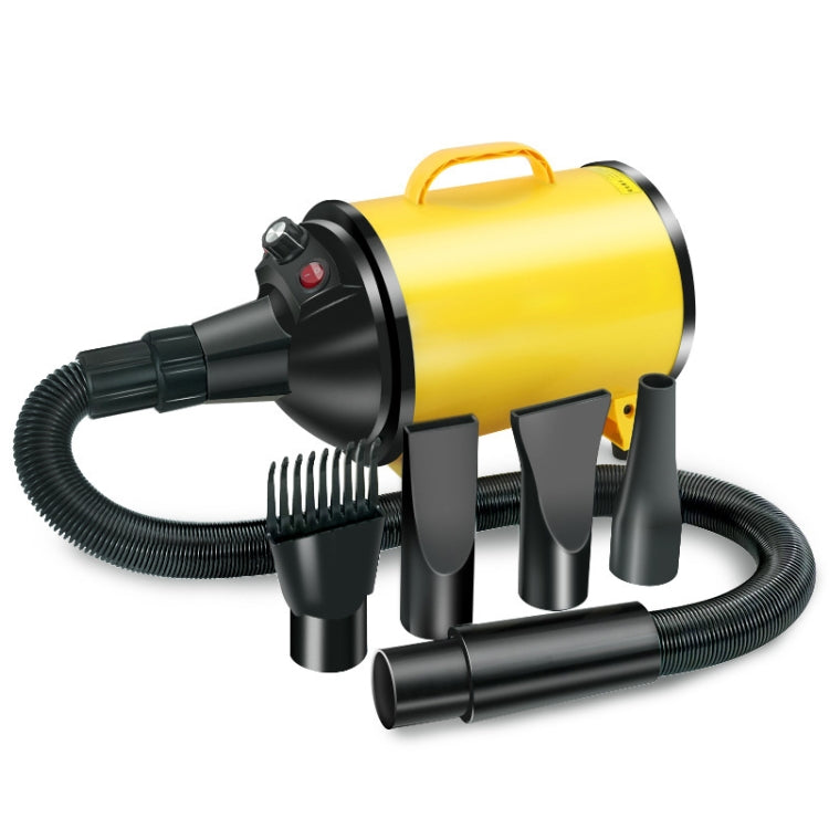 2100W Dog Dryer Stepless Speed Pet Hair Blaster Pet Water Blower 220V AU Plug(Black and Yellow)