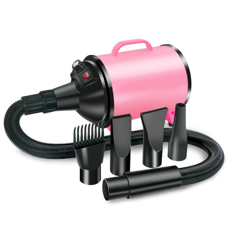 2100W Dog Dryer Stepless Speed Pet Hair Blaster Pet Water Blower 220V AU Plug(Black Pink)
