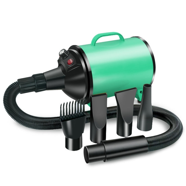 2100W Dog Dryer Stepless Speed Pet Hair Blaster Pet Water Blower 110V US Plug(Green Black)