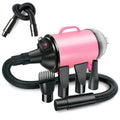 2100W Dog Dryer Stepless Speed Pet Hair Blaster With Vacuum Cleaner 220V AU PLug(Black Pink)