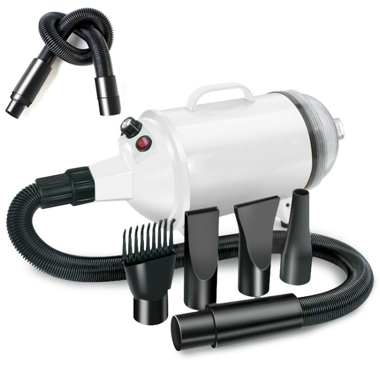 2100W Dog Dryer Stepless Speed Pet Hair Blaster With Vacuum Cleaner 220V AU PLug(Pure White)