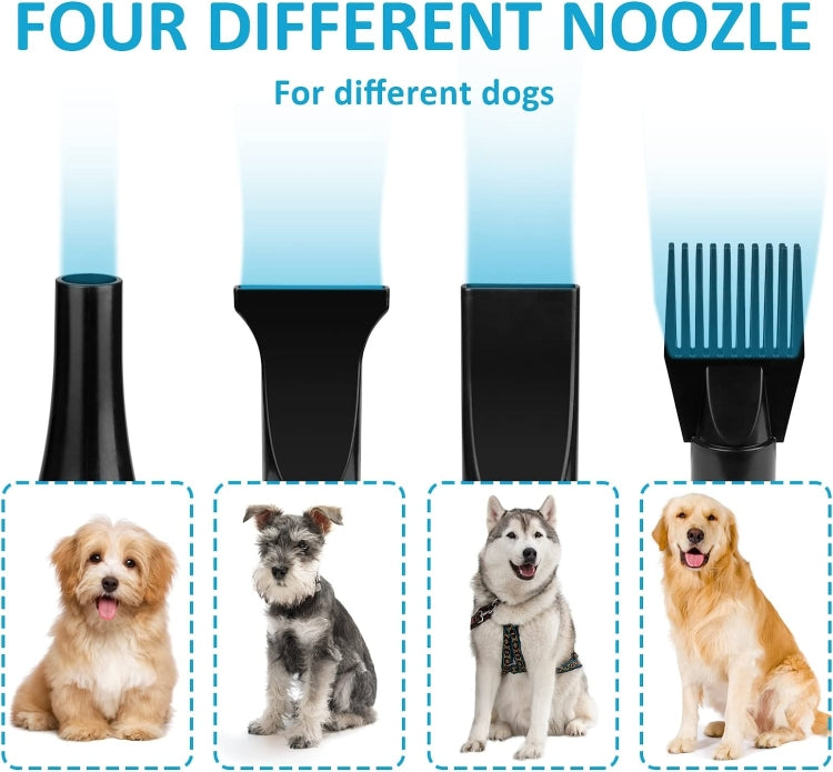 2100W Dog Dryer Stepless Speed Pet Hair Blaster With Vacuum Cleaner 220V UK Plug(Pure White)
