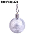 HENGJIA 5pcs/bag 20g Fishing Lead Pendant Sea Fishing Lua Spherical Spinning Biting Lead Fishing Gear