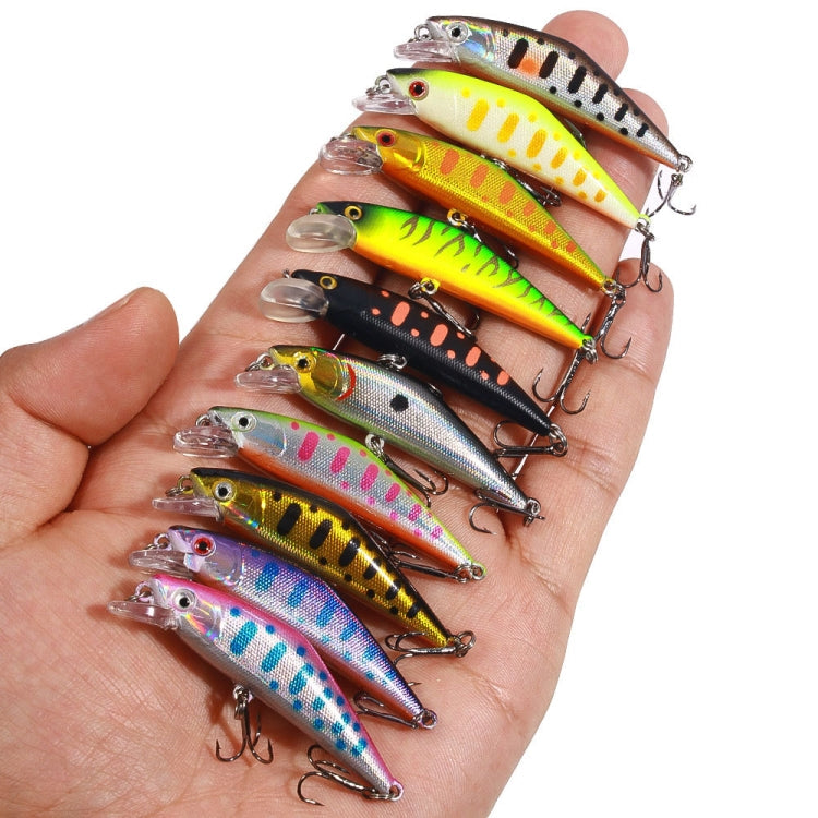 HENGJIA 5.7cm 3.4g Microbe Road Lures Slow Sinking Minnow Fake Bait, Color: 3