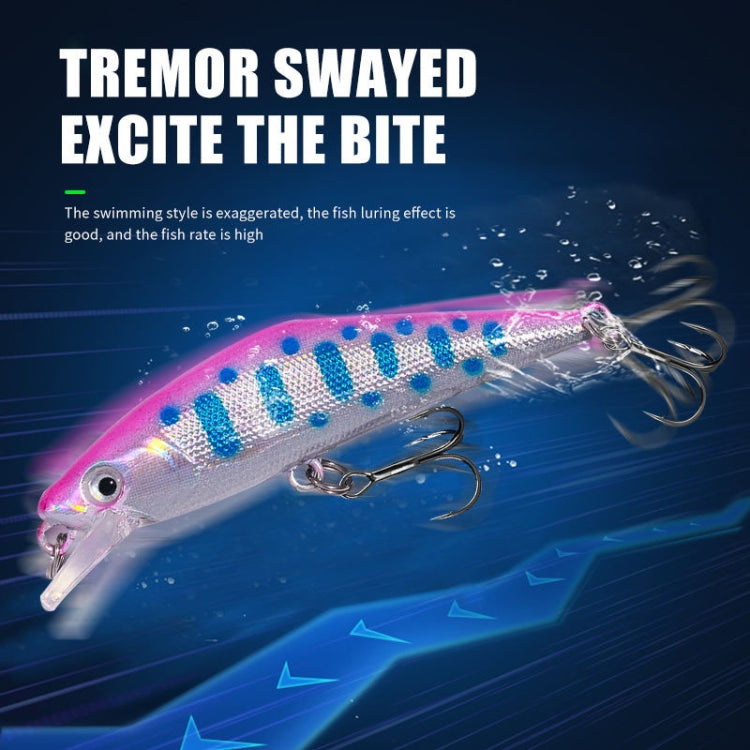 HENGJIA 5.7cm 3.4g Microbe Road Lures Slow Sinking Minnow Fake Bait, Color: 10 Colors Bagged