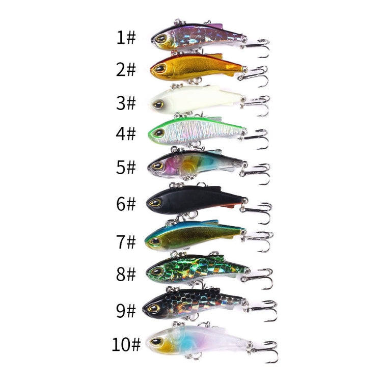 HENGJIA 4cm 4g Submerged Trembler Swimming VIB Luya Fish Bait Microbe Warbler Fake Bait(7)