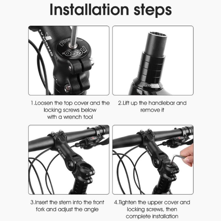 WEST BIKING Mountain Bike Adjustable Handlebar Angle Riser Handlebar Lift Accessories 25.4x100mm