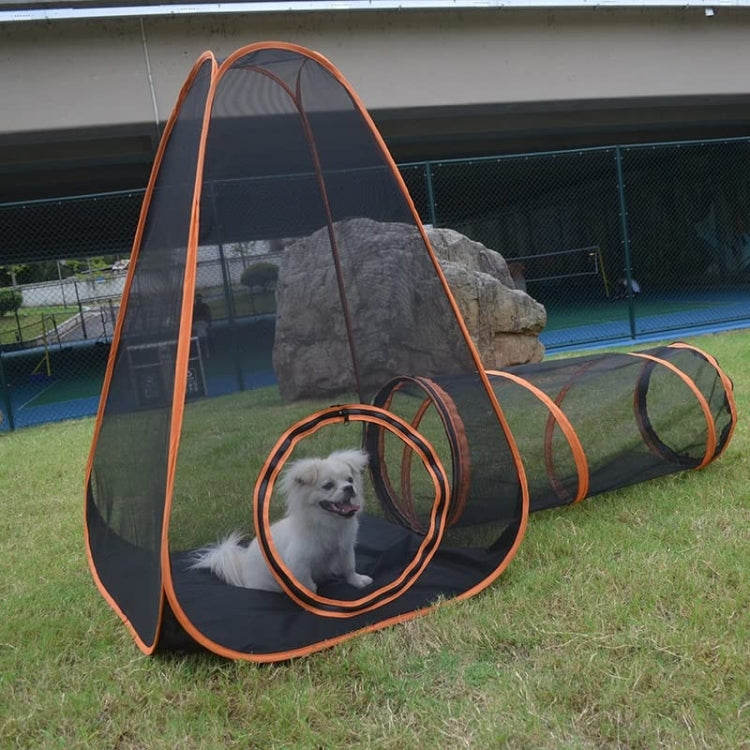 6-in-1 Cat Tent with Tunnel Portable Playpen Play Tents for Indoor and Outdoor(Black)