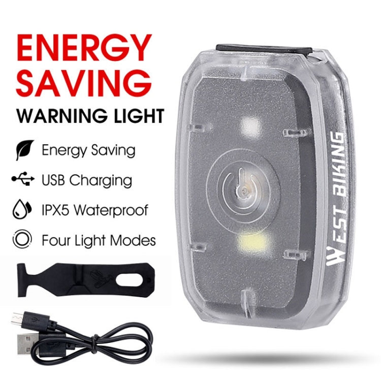 WEST BIKING Mini Bicycle Two-color Tail Light Riding Night Warning Light(Black)
