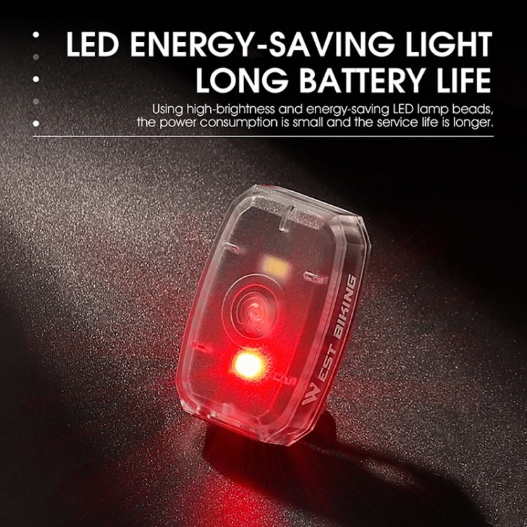 WEST BIKING Mini Bicycle Two-color Tail Light Riding Night Warning Light(Black)