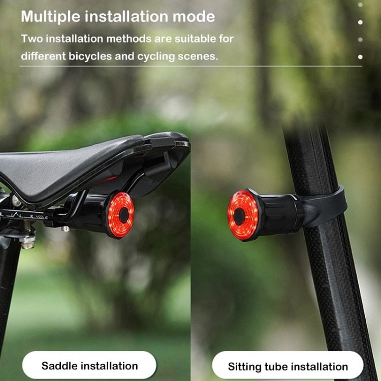 WEST BIKING Bicycle USB Charging Smart Brake Sensor Warning Tail Light(Cushion)
