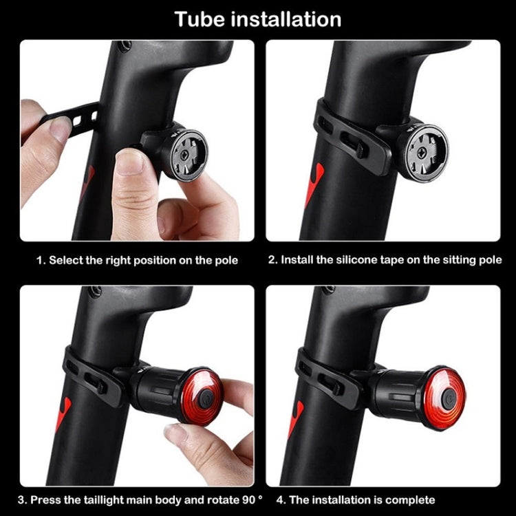 WEST BIKING Bicycle USB Charging Smart Brake Sensor Warning Tail Light(Sit Tube)