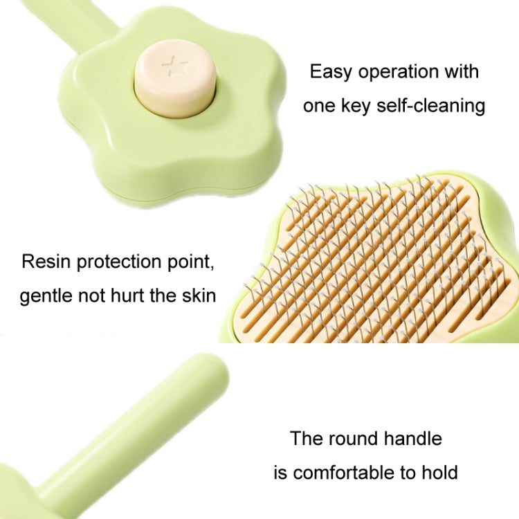 Pet Fine-Tooth Comb To Remove Floating Hair And Knots(Yellow)