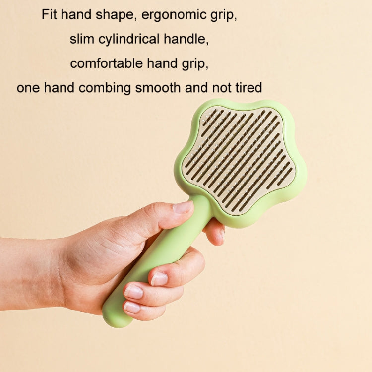 Pet Fine-Tooth Comb To Remove Floating Hair And Knots(Green)