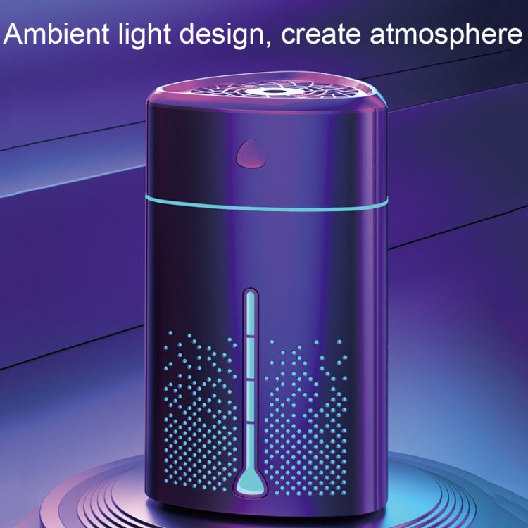 Silent USB Plug-In Silver Ion Purifying Humidifier Household Night Light Atomizer, Color: Electroplated White