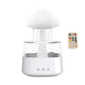 CH08 450ml Rain Humidifier Mushroom Cloud Colorful Night Lamp Aromatherapy Machine, Style: With Remote Controller(White)