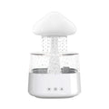 CH08 450ml Rain Humidifier Mushroom Cloud Colorful Night Lamp Aromatherapy Machine, Style: Without Remote Controller(White)