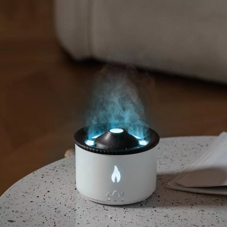 Volcanic Essential Oil Aroma Diffuser Ultrasonic Air Humidifier, Model: Two-color Remote Control(EU Plug)