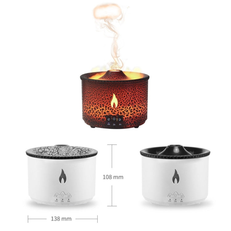 Volcanic Essential Oil Aroma Diffuser Ultrasonic Air Humidifier, Model: Two-color Remote Control(EU Plug)