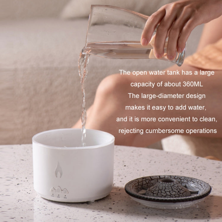 Volcanic Essential Oil Aroma Diffuser Ultrasonic Air Humidifier, Model: Monochrome(US Plug)