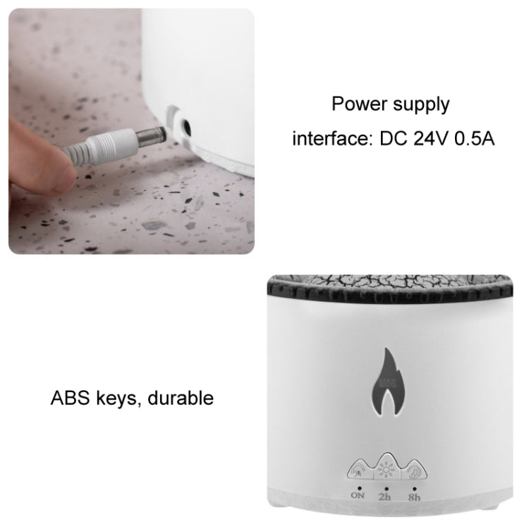 Volcanic Essential Oil Aroma Diffuser Ultrasonic Air Humidifier, Model: Monochrome(US Plug)