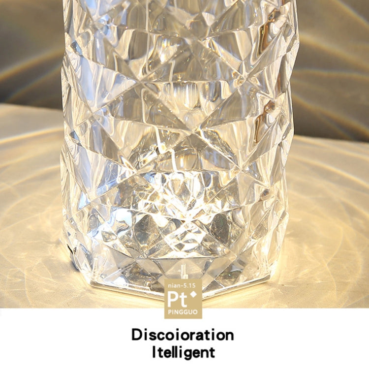 RGB Crystal Rose Atmosphere Table Lamp Bedroom Touch LED Decorative Night Light, Style: Bluetooth Speaker Model