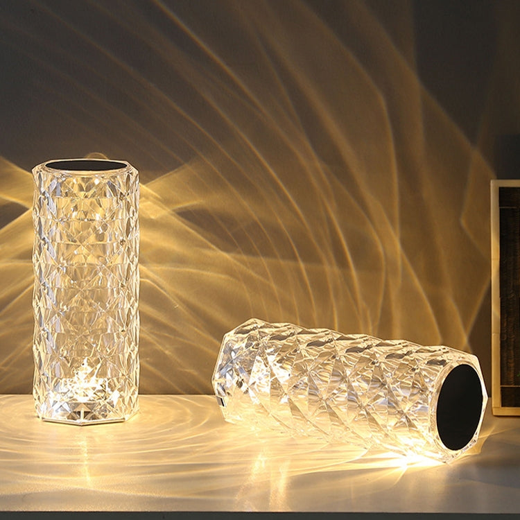 RGB Crystal Rose Atmosphere Table Lamp Bedroom Touch LED Decorative Night Light, Style: Bluetooth Speaker Model