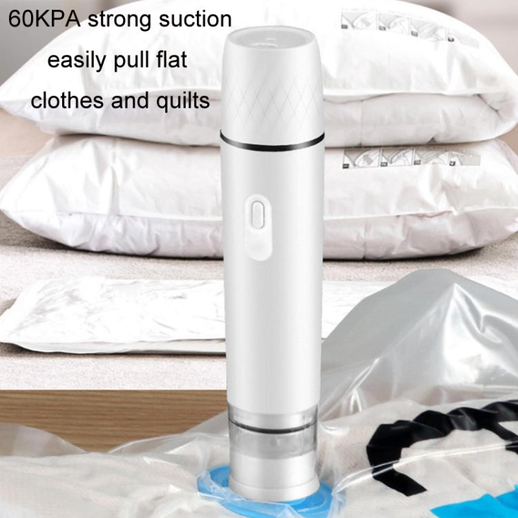 Handheld Vacuum Machine Rechargeable Food Preservation Compression Storage Machine(White)