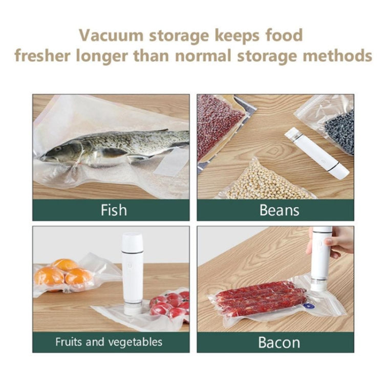 Handheld Vacuum Machine Rechargeable Food Preservation Compression Storage Machine(White)