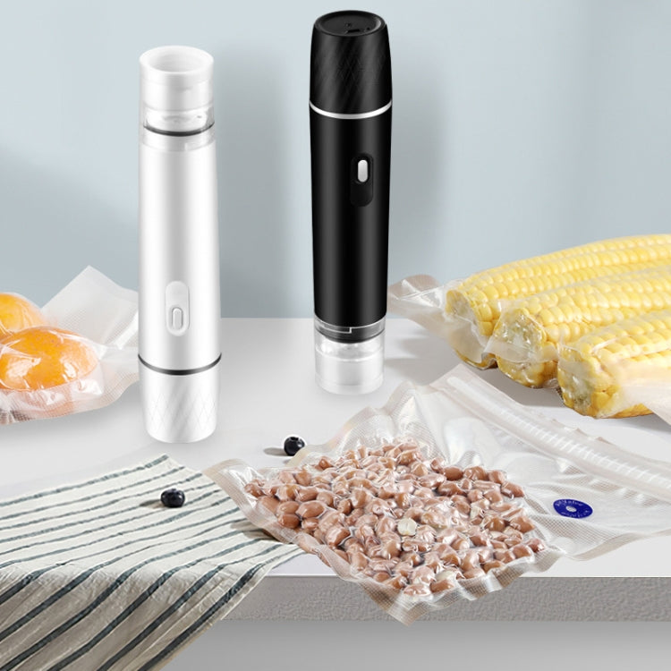 Handheld Vacuum Machine Rechargeable Food Preservation Compression Storage Machine(White)