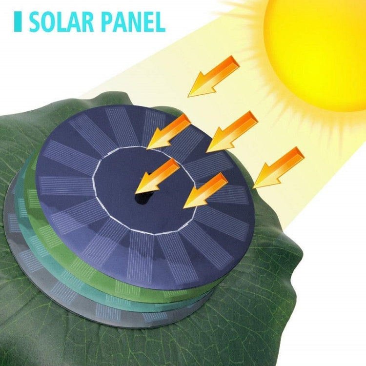 28cm Lotus Leaf Solar Fountain Outdoor Garden Floating Landscaping