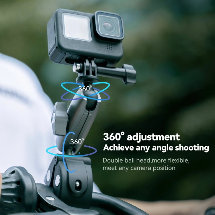 TELESIN  Aluminum Alloy Crab Claw Handlebar Tube Clamp For Sports Camera Mobile Phones