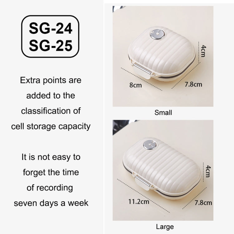 One Week Outdoor Travel Portable Medicine Dispensing Box Mini Airtight Box, Size: Large